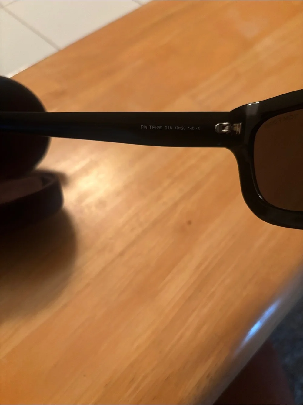 Tom Ford Black Sunglasses with Gold Accents